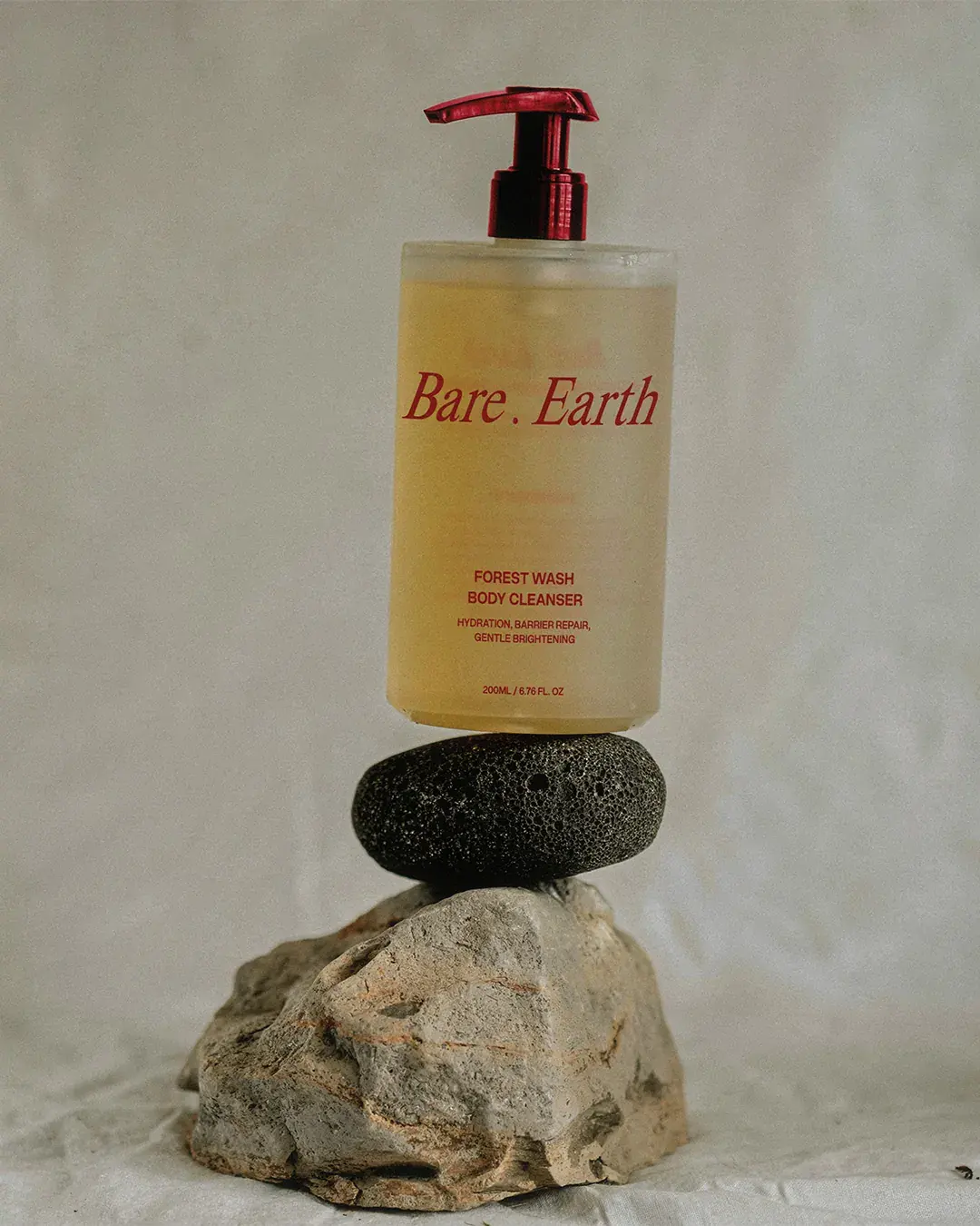 Bare . Earth Forest Wash Body Cleanser on Rocks